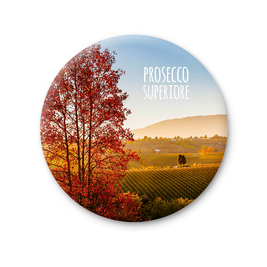 Veneto, tramonto autunnale sui vigneti del Prosecco