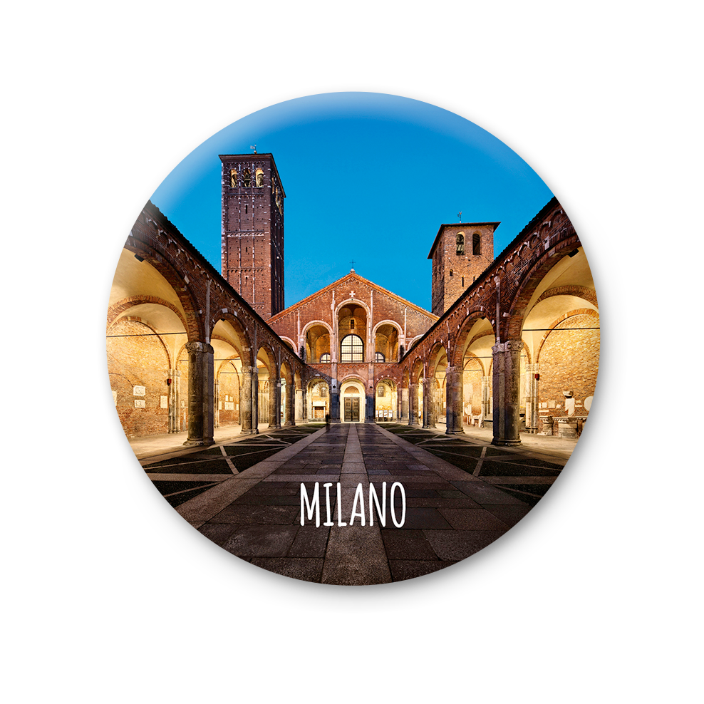 Magnete Fotografico – Lombardia, Milano, Basilica di Sant'Ambrogio | Ø 75 mm