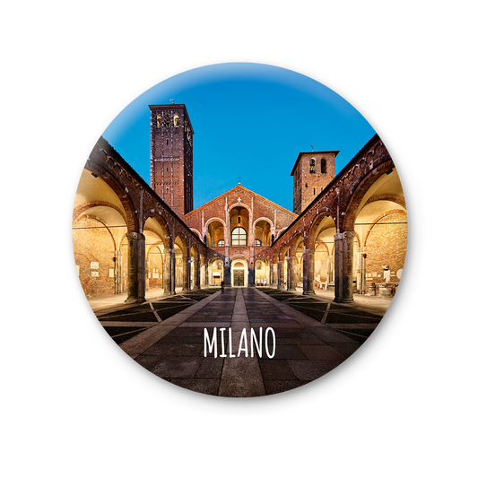 Magnete Fotografico – Lombardia, Milano, Basilica di Sant'Ambrogio | Ø 75 mm