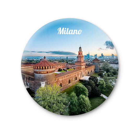 Magnete Fotografico – Lombardia, Milano, Castello Sforzesco | Ø 75 mm