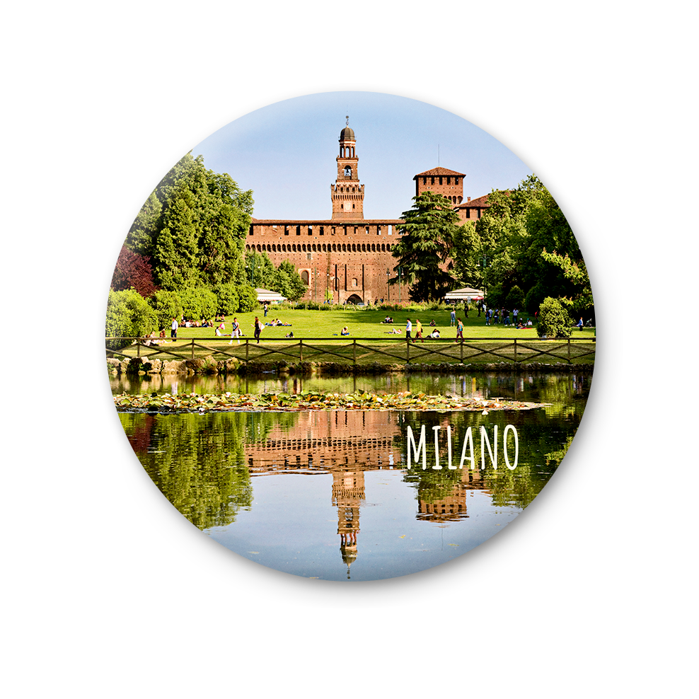Magnete Fotografico – Lombardia, Milano, Castello Sforzesco | Ø 75 mm