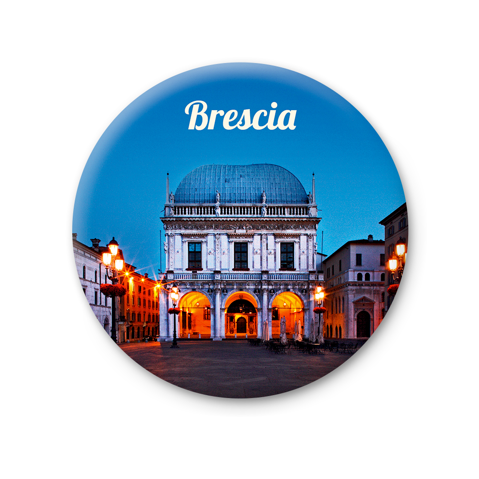 Magnete Fotografico – Lombardia, Brescia, Piazza Loggia | Ø 75 mm