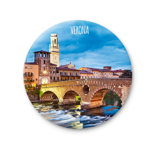 Magnete Fotografico – Veneto, Verona, Ponte Pietra | Ø 75 mm