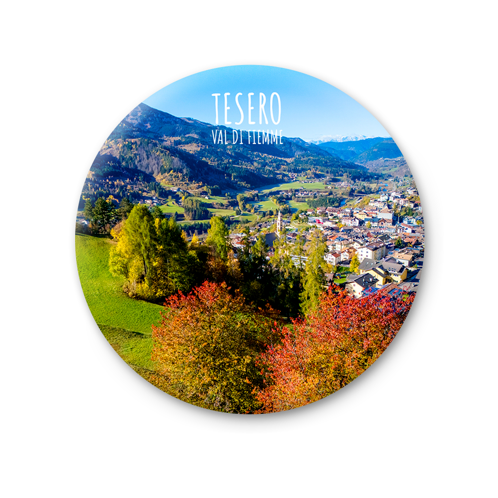 Magnete Fotografico – Trentino-Alto Adige, Val di Fiemme, Tesero | Ø 75 mm