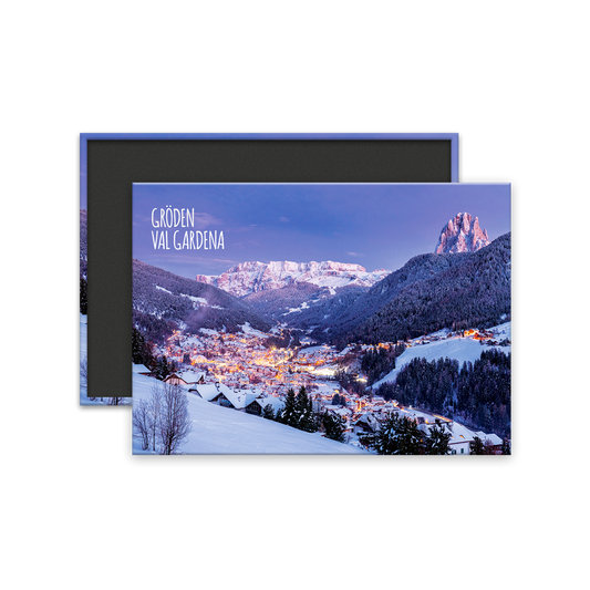 Calamita Rettangolare - Calamita Rettangolare - Trentino, Bolzano, Groden Val Gardena - Dimensioni 90x65mm