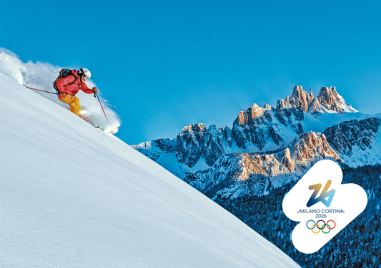 Freeride a Col dei Bos e Croda da Lago - Cartolina Giochi Olimpici Invernali Milano Cortina 2026