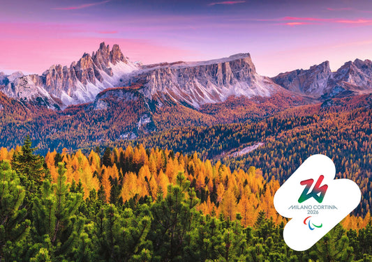 Cortina d’Ampezzo, Croda da Lago - Cartolina Giochi Paralimpici Invernali