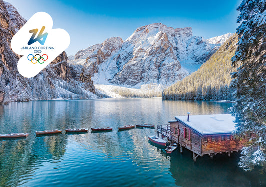 Lago di Braies - Cartolina Giochi Olimpici Invernali