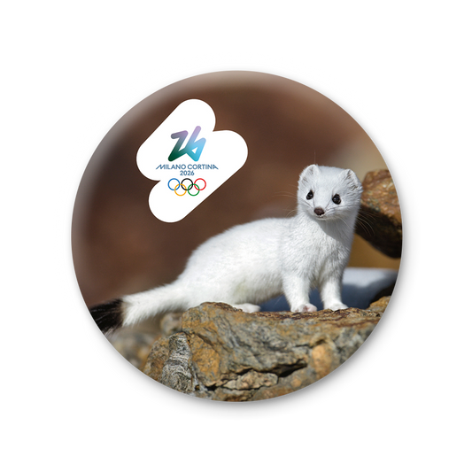 Ermellino bianco - Magnete Giochi Olimpici Invernali (Copia)