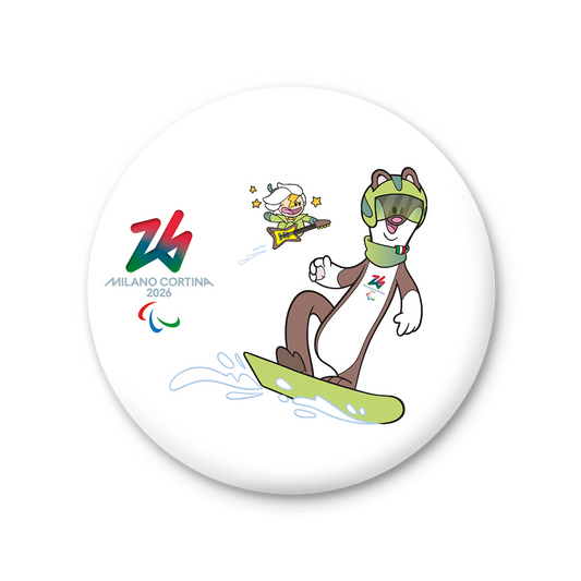 Milo & Flo - Para Snowboard - Magnete Giochi Paralimpici Invernali