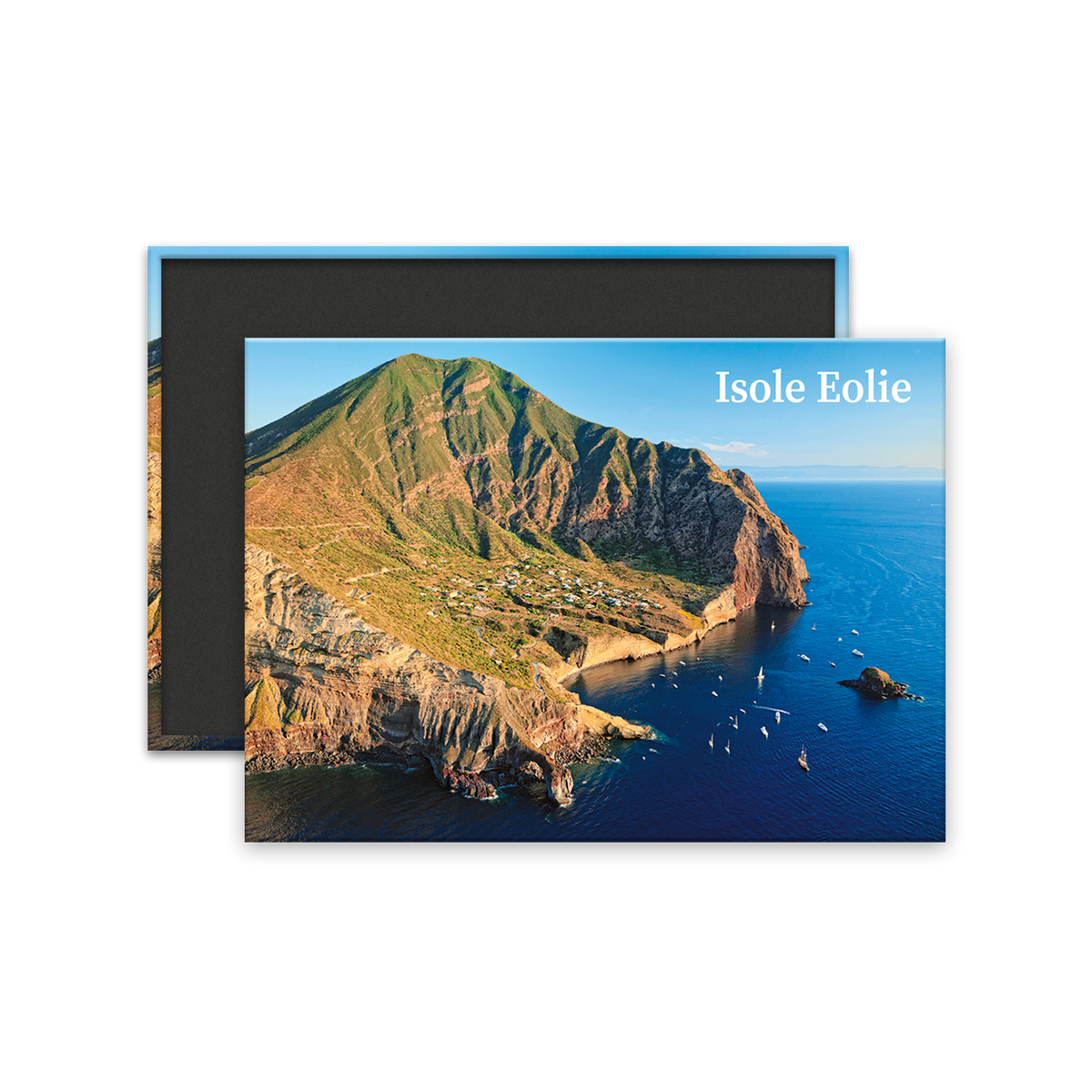 Calamita Rettangolare - Calamita Rettangolare - Sicilia, Isole Eolie, Vista aerea di Pollara - Dimensioni 90x65mm