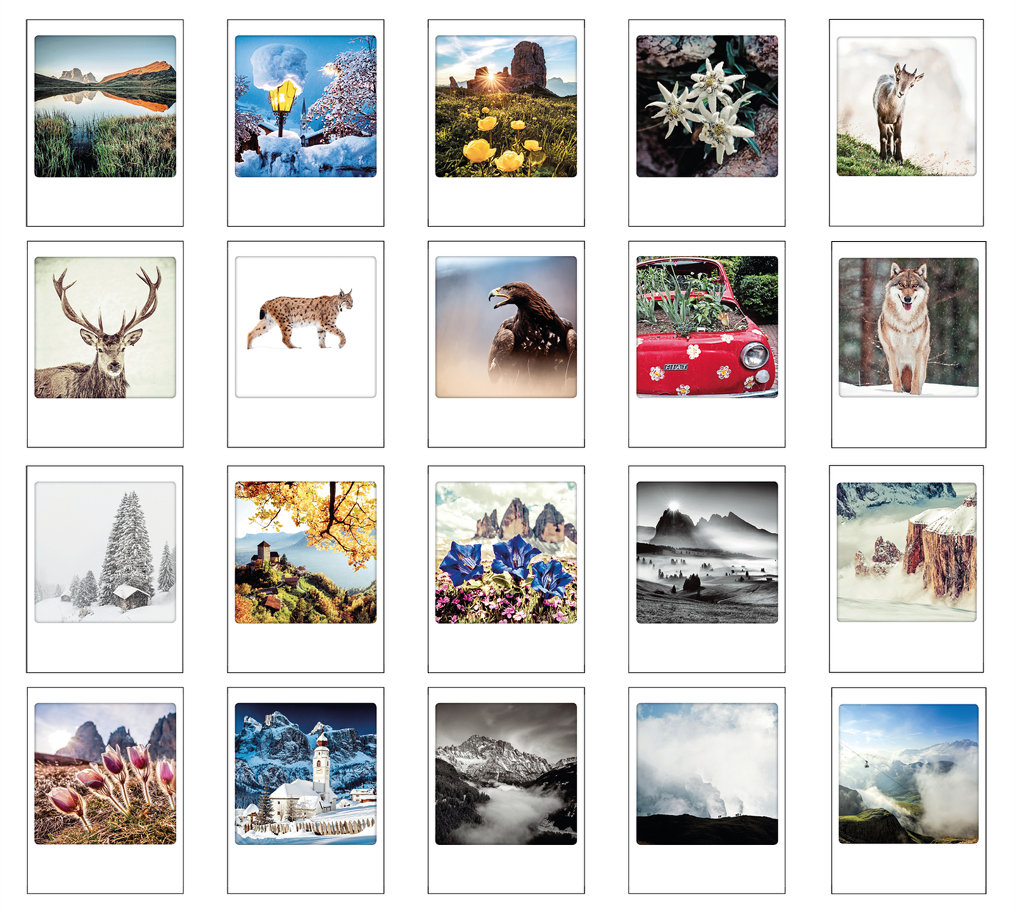 Polaroid Box: Landscapes and Icons