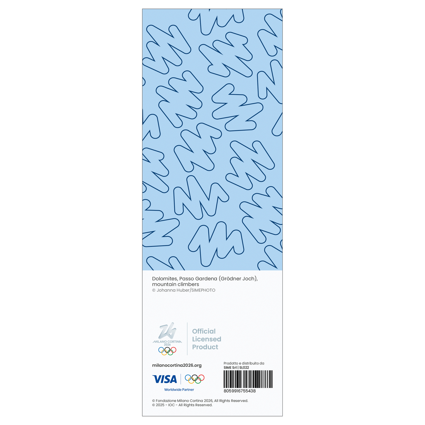 Gardena Pass - Winter Olympic Games Bookmark