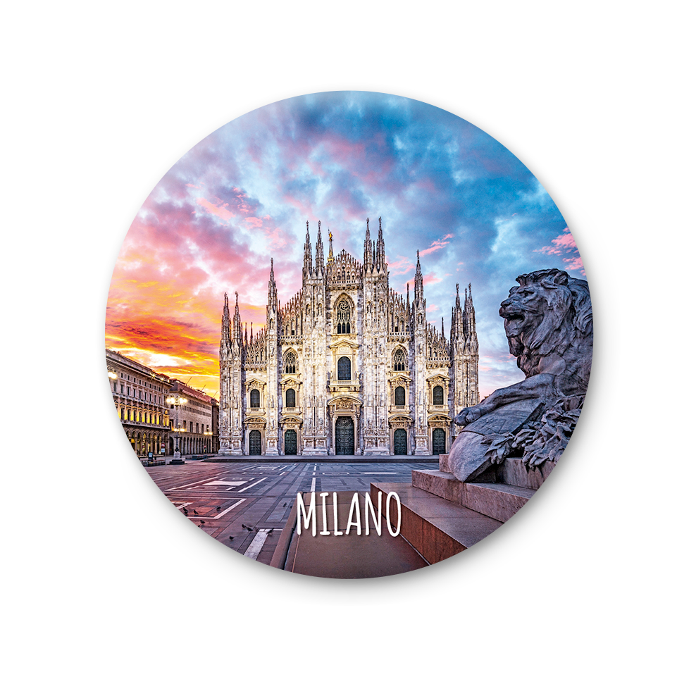 Magnete Fotografico – Lombardia, Milano, Piazza Duomo | Ø 75 mm
