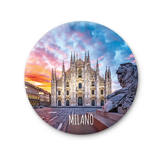 Magnete Fotografico – Lombardia, Milano, Piazza Duomo | Ø 75 mm