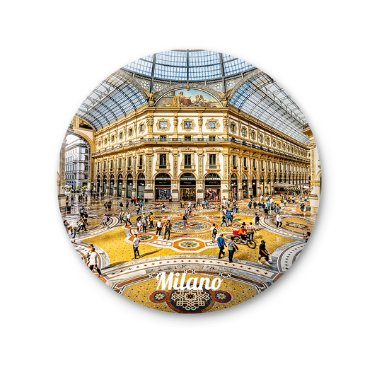 Magnete Fotografico – Lombardia, Milano, Galleria Vittorio Emanuele II | Ø 75 mm