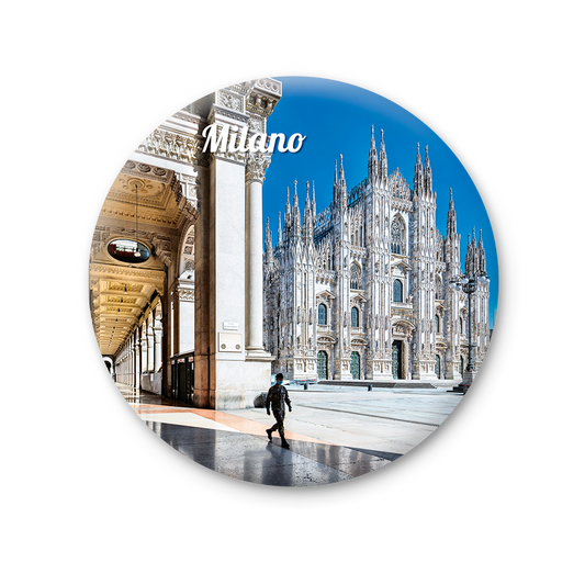 Magnete Fotografico – Lombardia, Milano, Piazza Duomo | Ø 75 mm