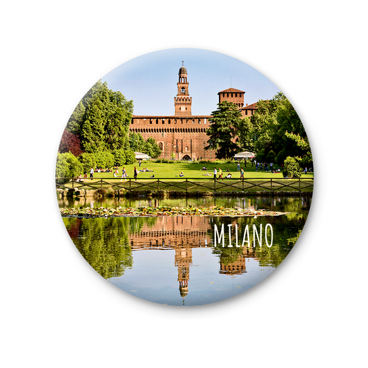 Magnete Fotografico – Lombardia, Milano, Castello Sforzesco | Ø 75 mm