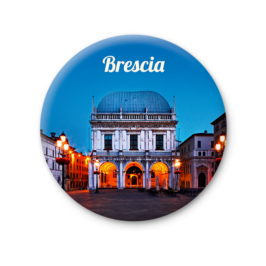 Magnete Fotografico – Lombardia, Brescia, Piazza Loggia | Ø 75 mm