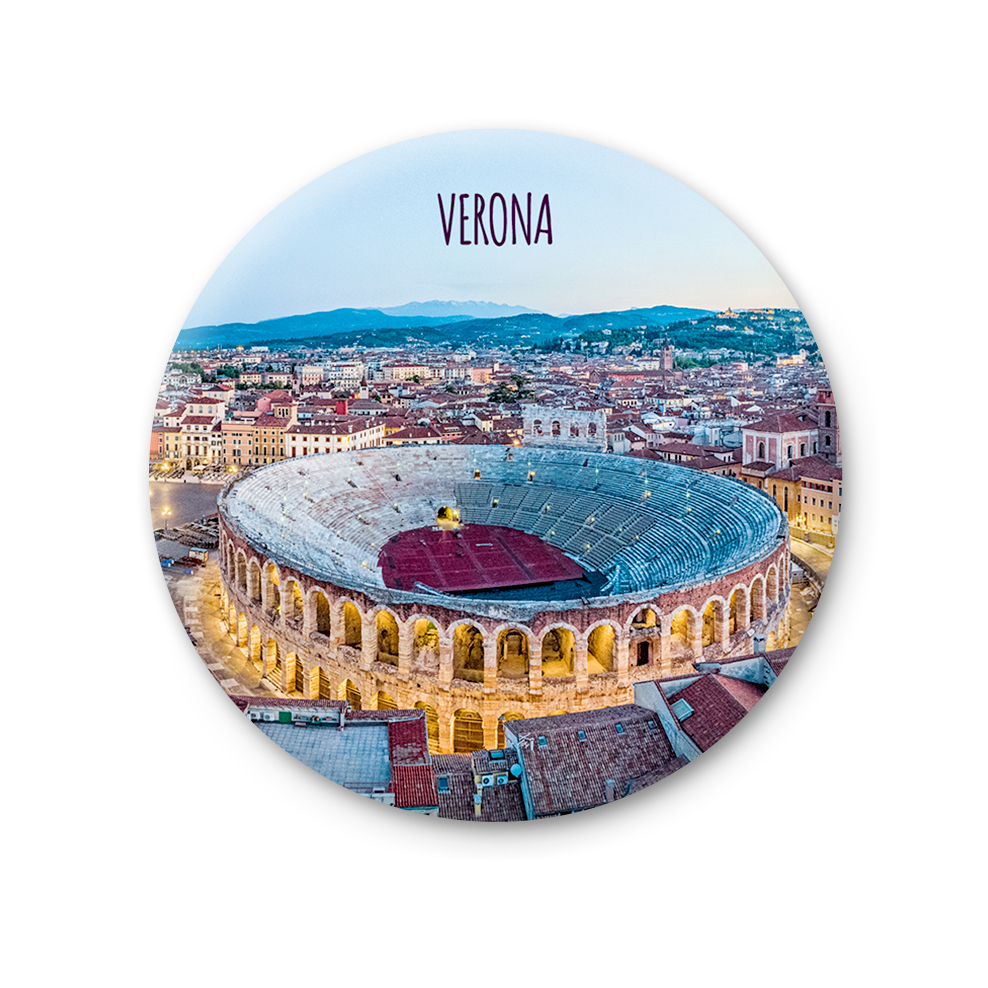 Magnete Fotografico – Veneto, Verona, Piazza Bra, Arena | Ø 75 mm