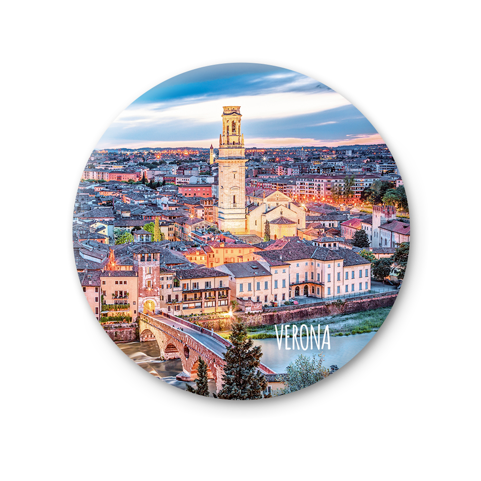 Magnete Fotografico – Veneto, Verona, Castello di San Pietro | Ø 75 mm