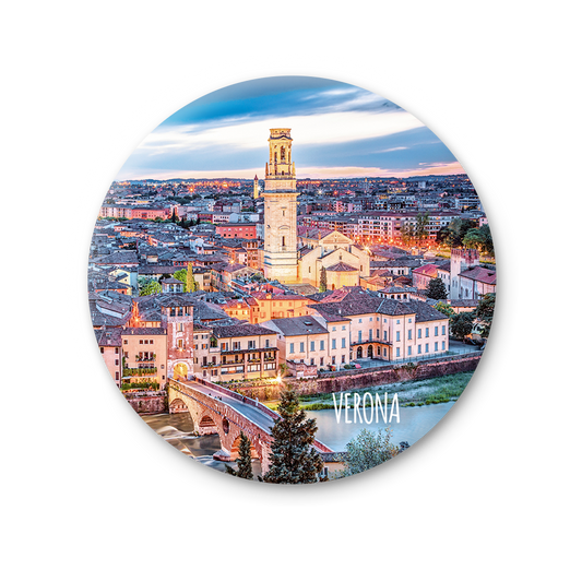 Magnete Fotografico – Veneto, Verona, Castello di San Pietro | Ø 75 mm