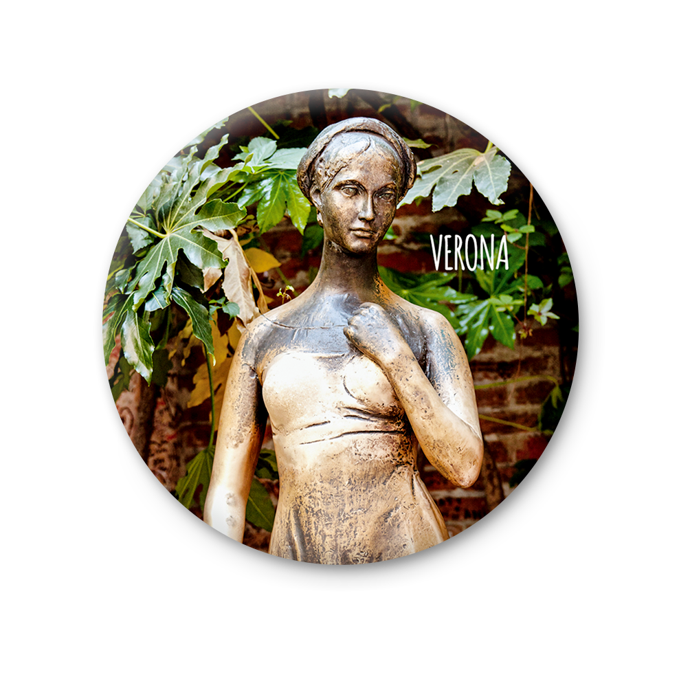 Magnete Fotografico – Veneto, Verona, Scultura di Giulietta | Ø 75 mm