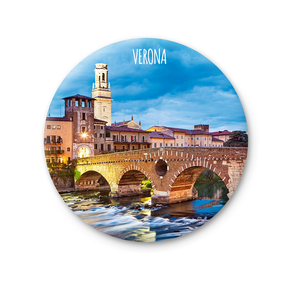 Magnete Fotografico – Veneto, Verona, Ponte Pietra | Ø 75 mm