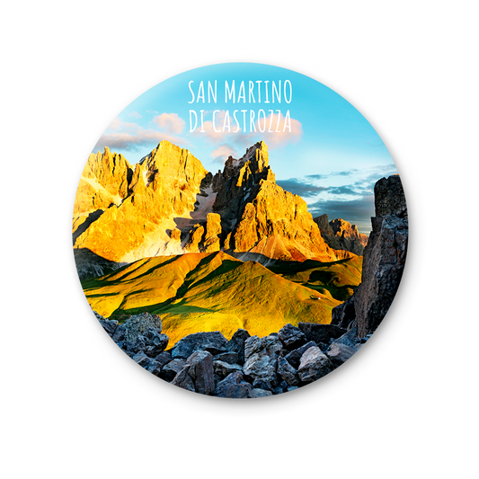 Magnete Fotografico – Trentino-Alto Adige, Pale di San Martino, San Martino di Castrozza | Ø 75 mm