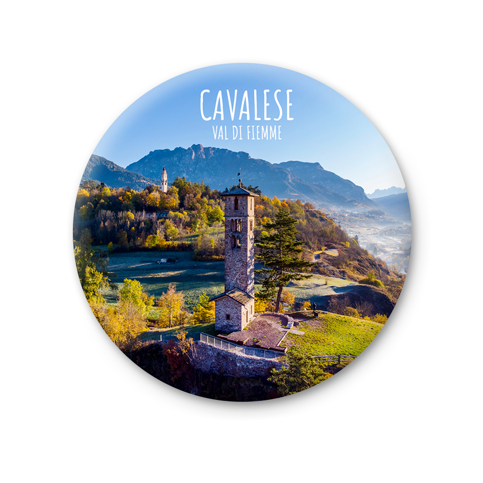 Magnete Fotografico – Trentino-Alto Adige, Val di Fiemme, Cavalese | Ø 75 mm