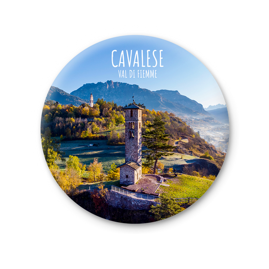 Magnete Fotografico – Trentino-Alto Adige, Val di Fiemme, Cavalese | Ø 75 mm