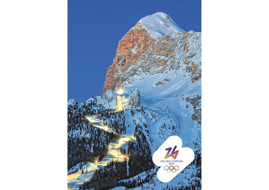 Cortina d’Ampezzo, pista Olympia delle Tofane - Cartolina Giochi Olimpici Invernali