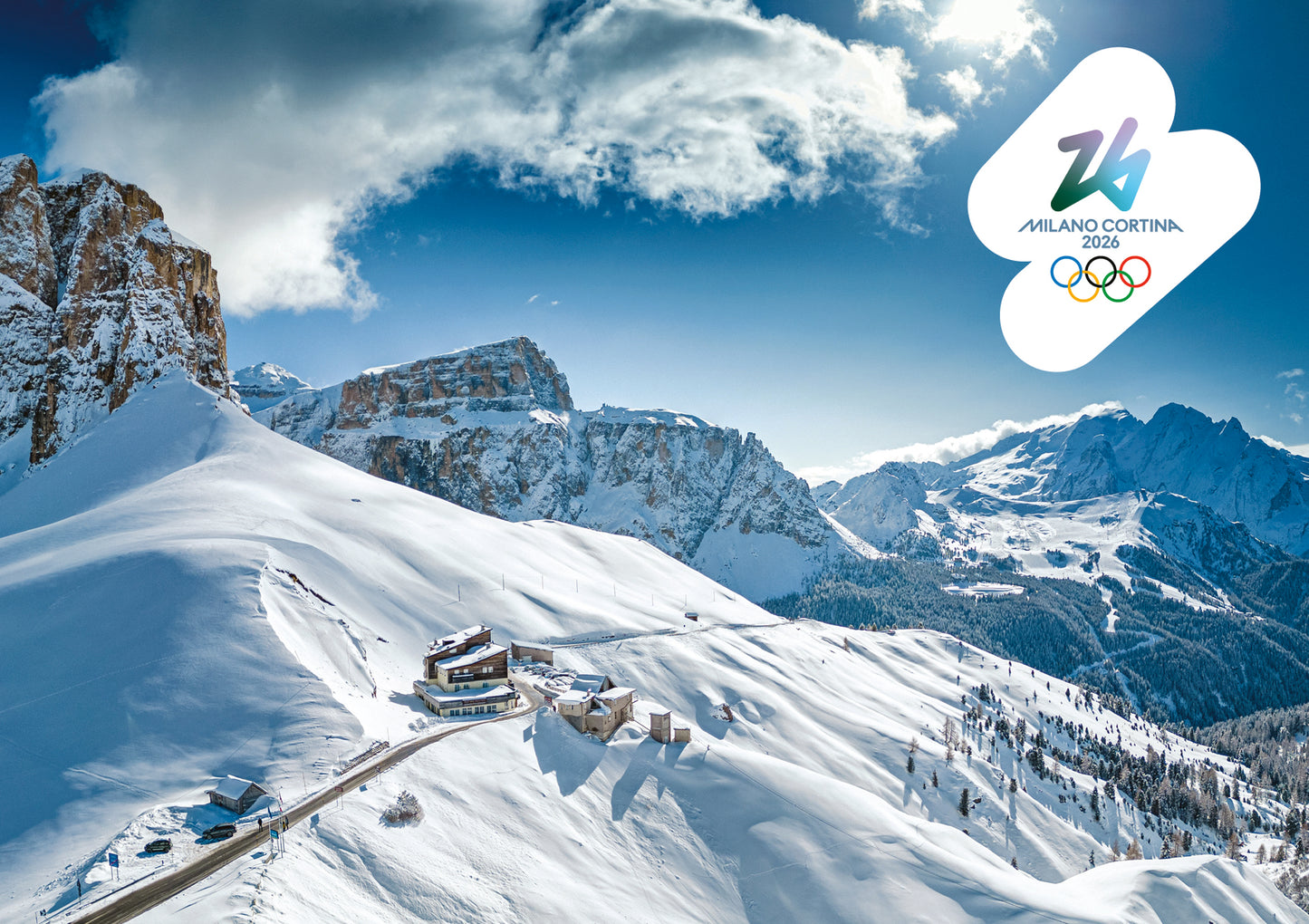 Passo Sella - Cartolina Giochi Olimpici Invernali Milano Cortina 2026