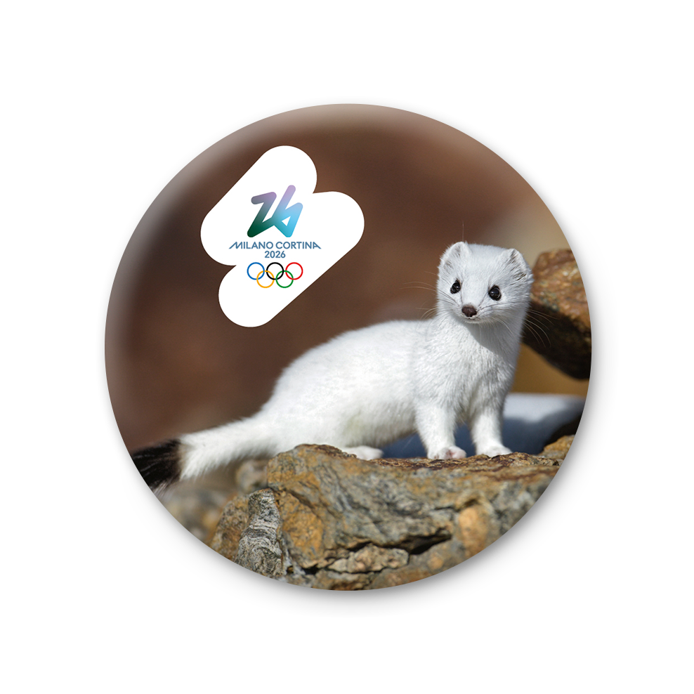Ermellino bianco - Magnete Giochi Olimpici Invernali (Copia)