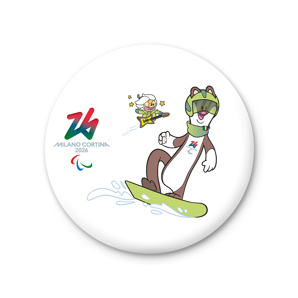 Milo & Flo -  Para Snowboard - Magnete Giochi Paralimpici Invernali