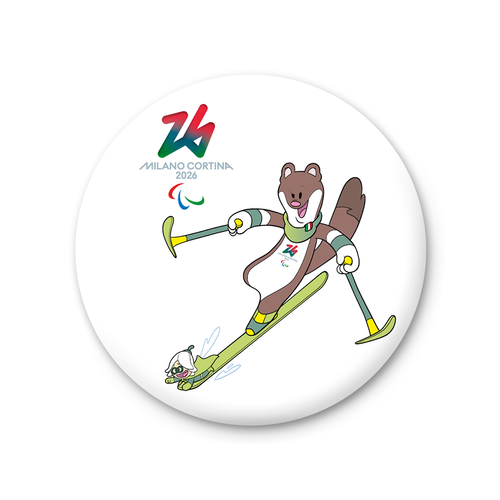 Milo & Flo - Para Sci Alpino - Magnete Giochi Paralimpici Invernali