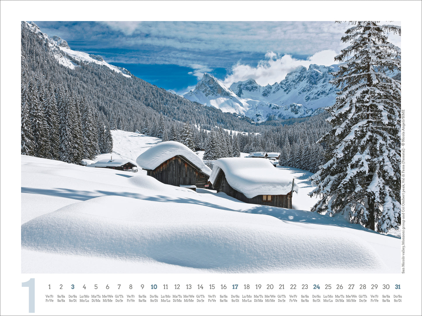 Calendario Dolomiti 2027