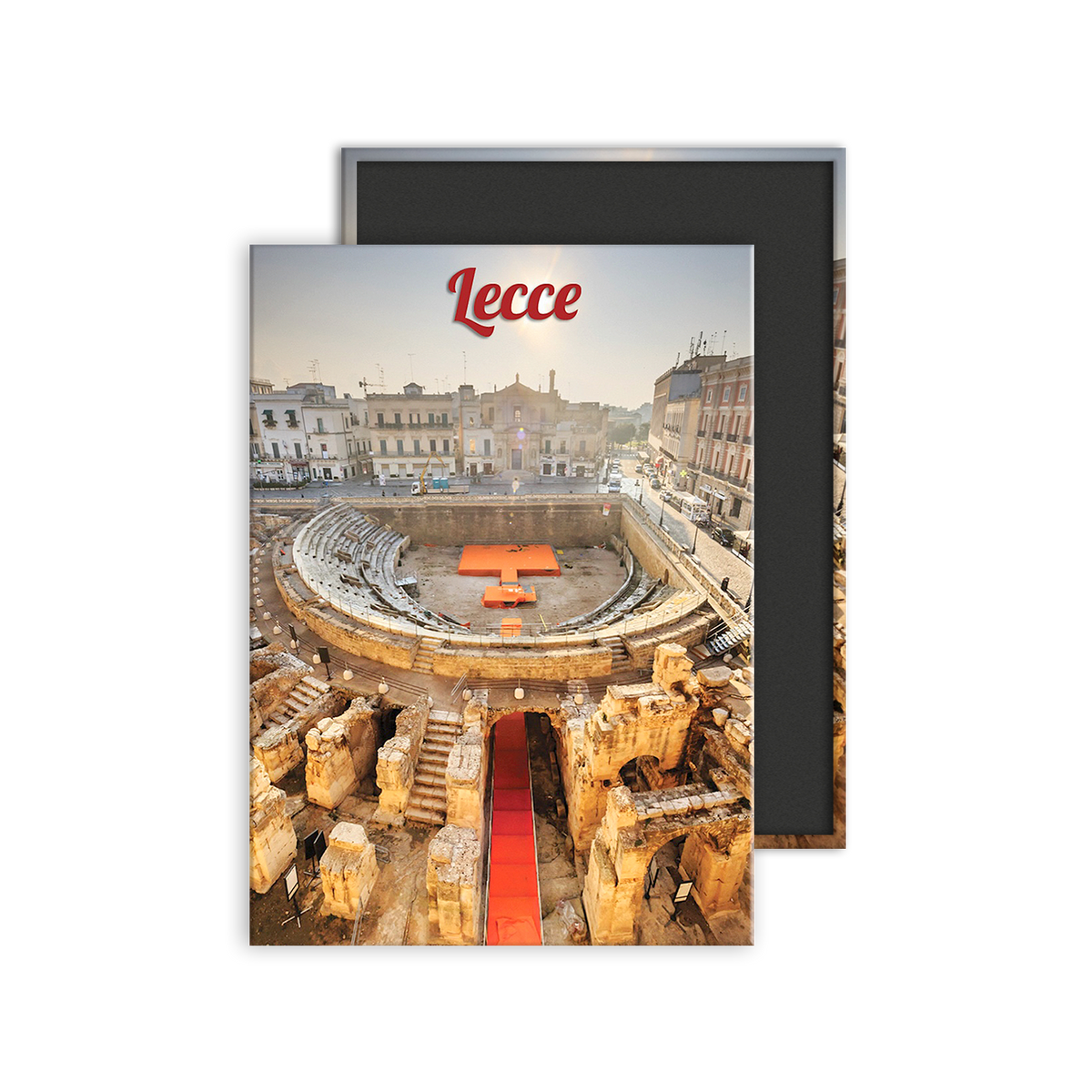 Calamita Rettangolare - Puglia, Lecce, Anfiteatro romano nella città vecchia - Dimensioni 90x65mm