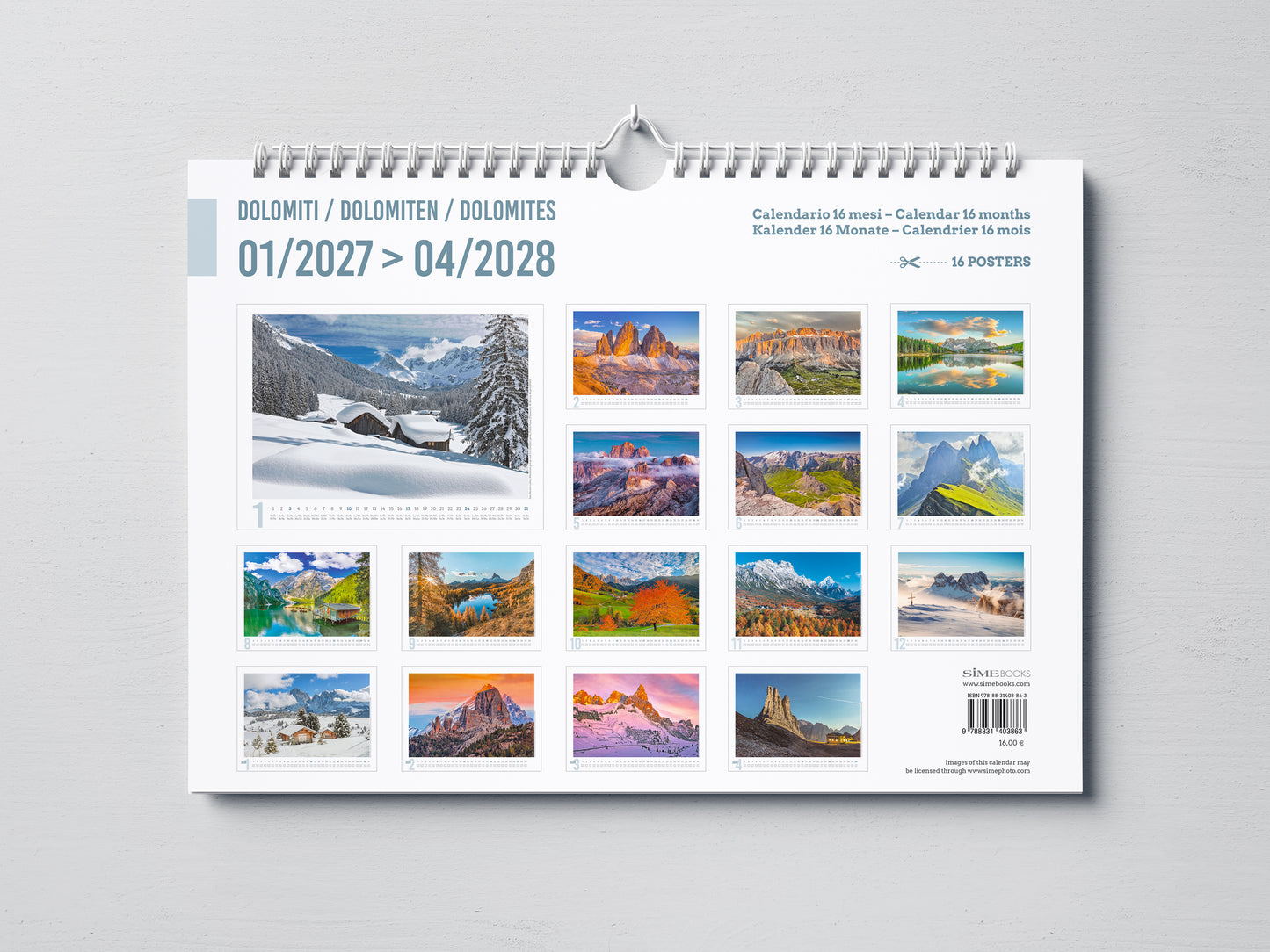 Calendario Dolomiti 2027