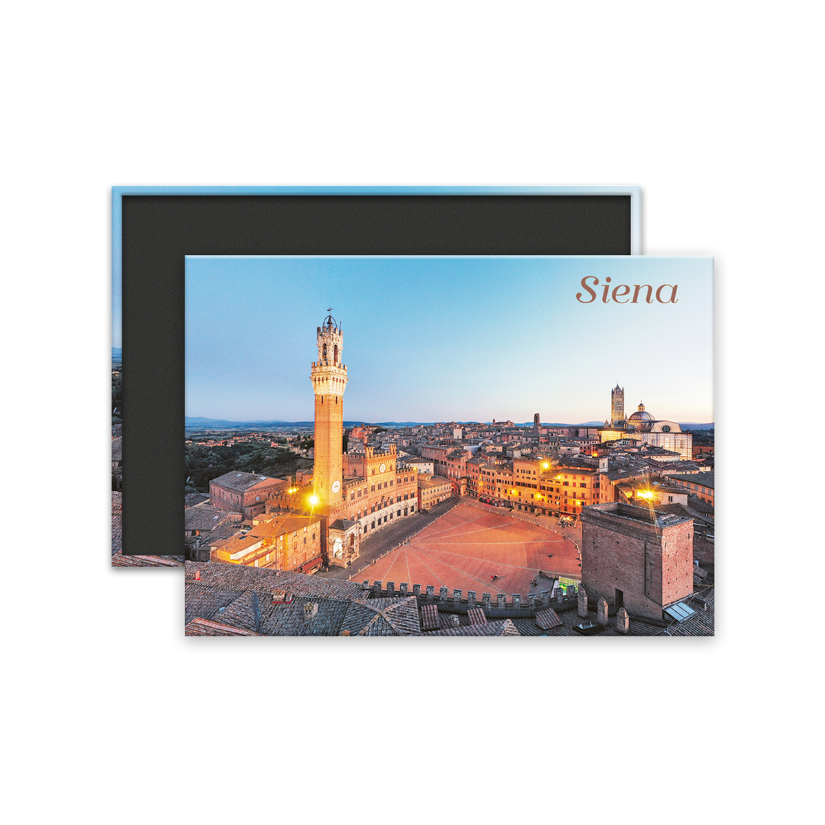 Calamita Rettangolare - Calamita Rettangolare - Toscana. Siena, Piazza del Campo - Dimensioni 90x65mm