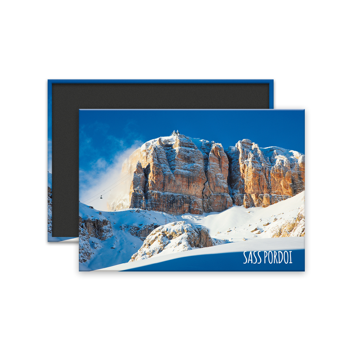 Calamita Rettangolare - Trentino Alto Adige, Passo Pordoi - Dimensioni 90x65mm