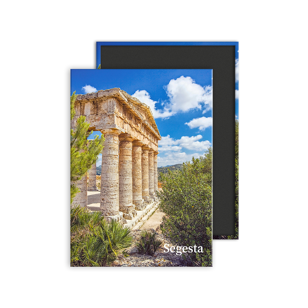 Calamita Rettangolare - Sicilia, Trapani, Segesta, il Tempio - Dimensioni 90x65mm