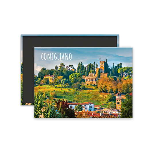 Calamita Rettangolare - Veneto, Conegliano, Castello di Conegliano - Dimensioni 90x65mm