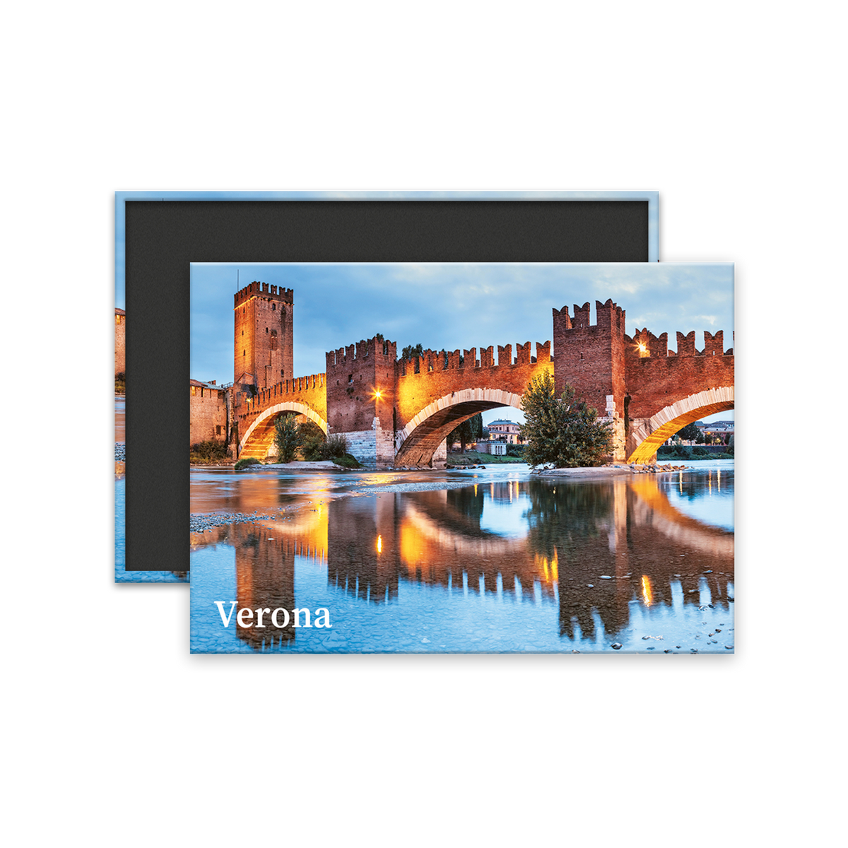 Calamita Rettangolare - Veneto, Verona, Castelvecchio - Dimensioni 90x65mm