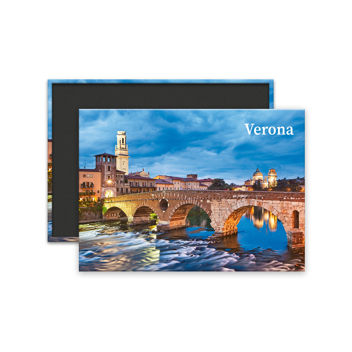 Calamita Rettangolare - Veneto, Verona, Ponte di Pietra - Dimensioni 90x65mm